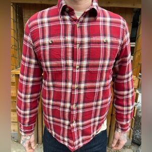 Vintage 90s Wrangler Sherpa Lined Plaid Light Jacket